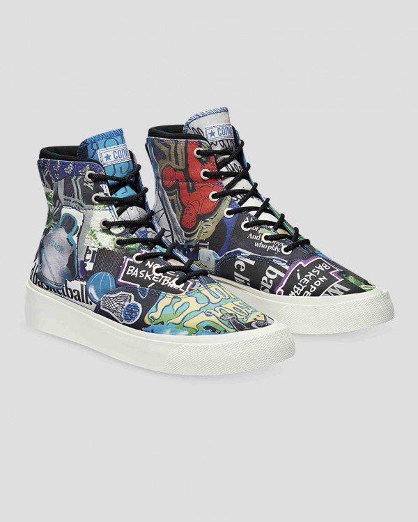 Converse Skidgrip Beat The World Flerfarvede Sko Danmark - Converse Høje Sneakers Dame - 58967BDIA